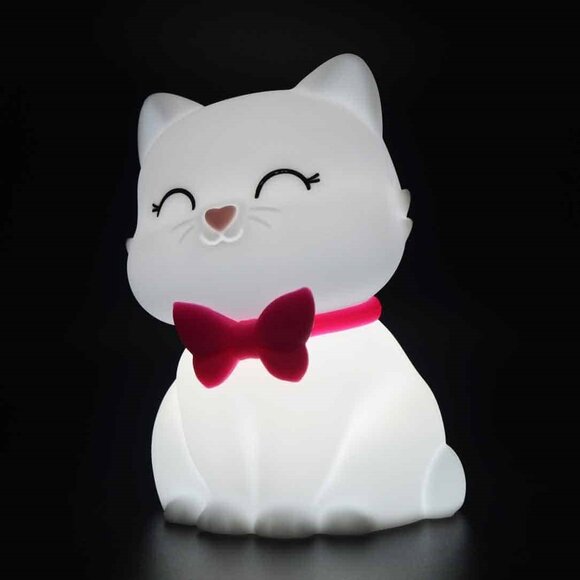 Dhink Silikon Gece Lambası Kedi Tosh Beyaz - 5