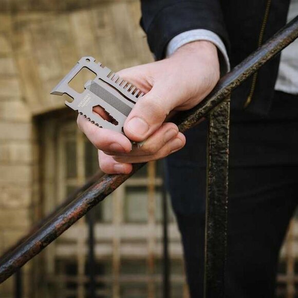 Gentelmens Hardware 15-in-1 Kredi Kartı Şeklinde Çok Fonksiyonlu Alet No267 - 4