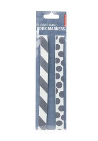 Kikkerland RUBBER BAND Lastik Bant Kitap Ayracı Gri - 4