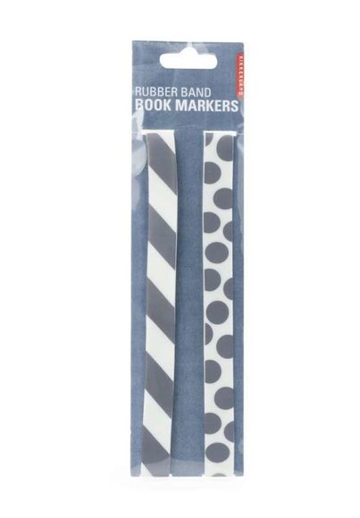 Kikkerland RUBBER BAND Lastik Bant Kitap Ayracı Gri - 4