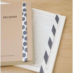 Kikkerland RUBBER BAND Lastik Bant Kitap Ayracı Gri - 3