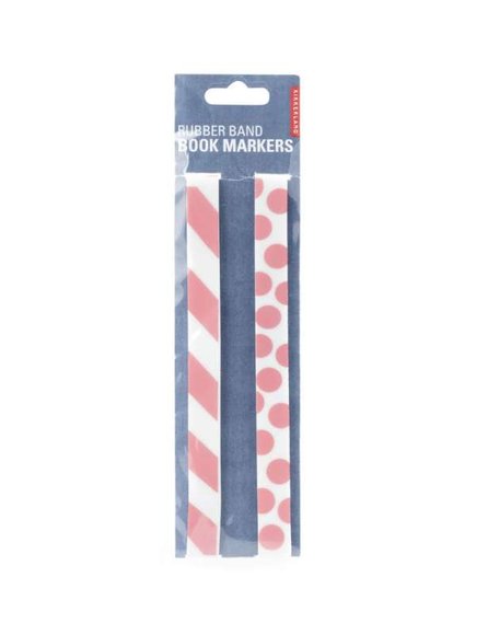 Kikkerland RUBBER BAND Lastik Bant Kitap Ayracı Pembe - 4