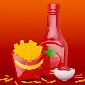 Metalmorphose French Fries ve Ketçup Anahtarlık - 5