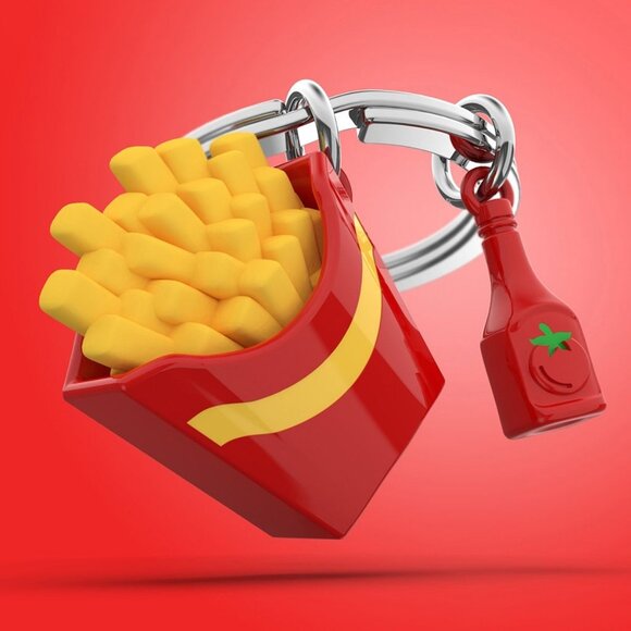 Metalmorphose French Fries ve Ketçup Anahtarlık - 2