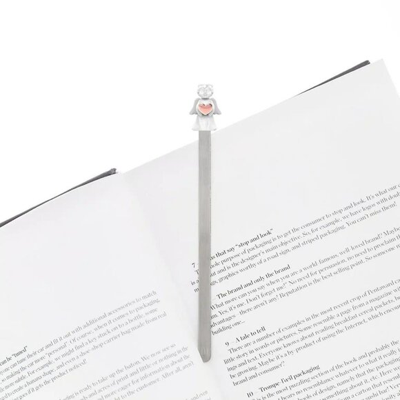 Metalmorphose Melek ve Rose Gold Kalp Kitap Ayracı - 5