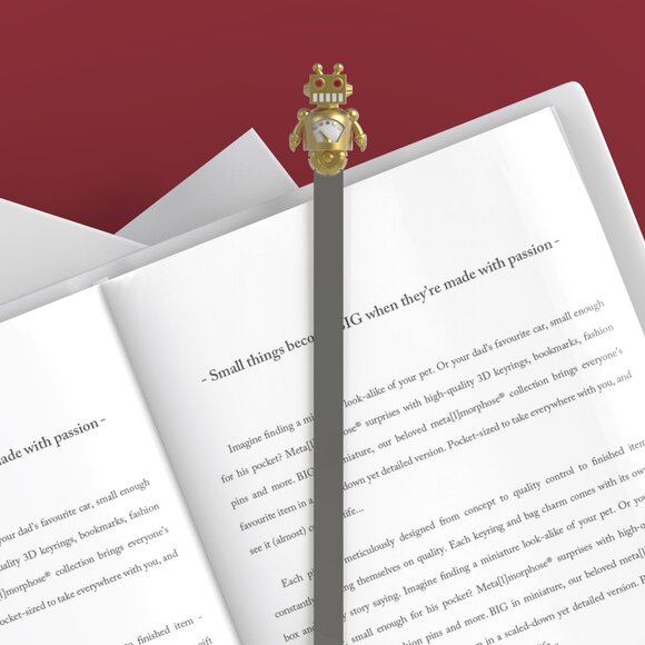 Metalmorphose Robot Kitap Ayracı Gold - 2