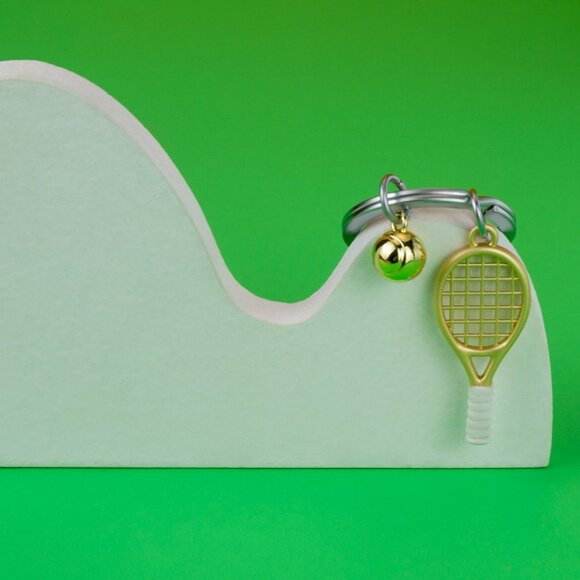 Metalmorphose Tenis Raketi Anahtarlık Gold - 4