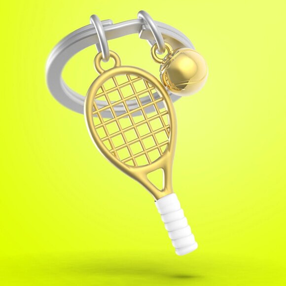 Metalmorphose Tenis Raketi Anahtarlık Gold - 2