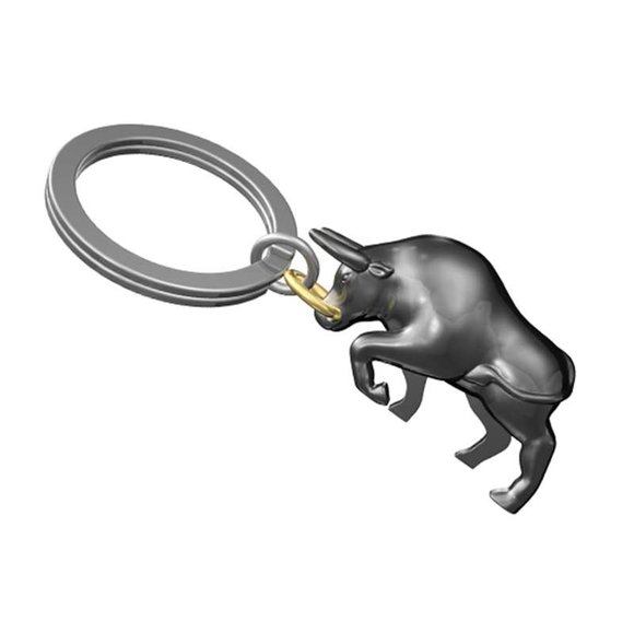 Metalmorphose BUllring Boğa Anahtarlık Metalik Gri - 1