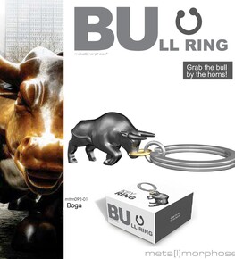 Metalmorphose BUllring Boğa Anahtarlık Metalik Gri - 2
