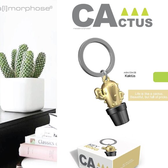 Metalmorphose CActus Kaktüs Anahtarlık Dore Siyah - 2