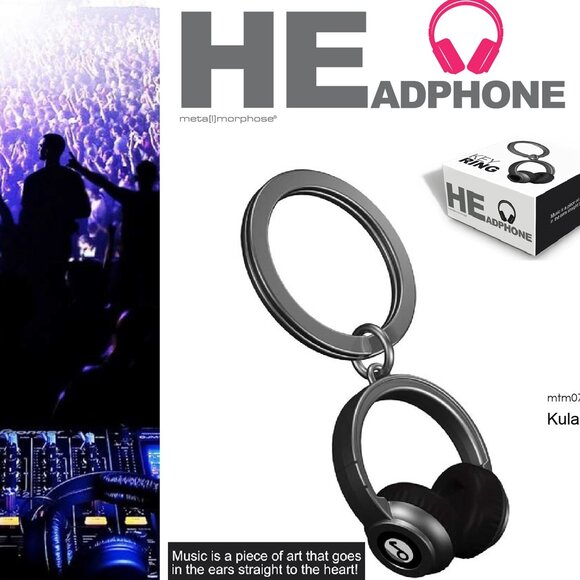 Metalmorphose Headphone Kulaklık Anahtarlık Siyah - 2