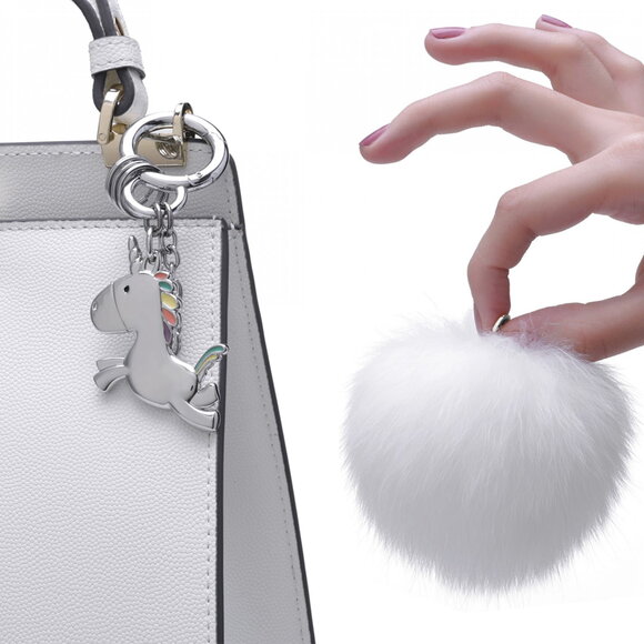 Metalmorphose UNicorn Lover Charm Pomponlu Anahtarlık - 2
