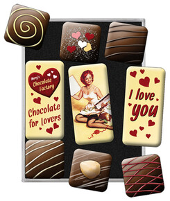 Nostalgic Art I Love You Chocolate Magnet Set 9 Parça - 2