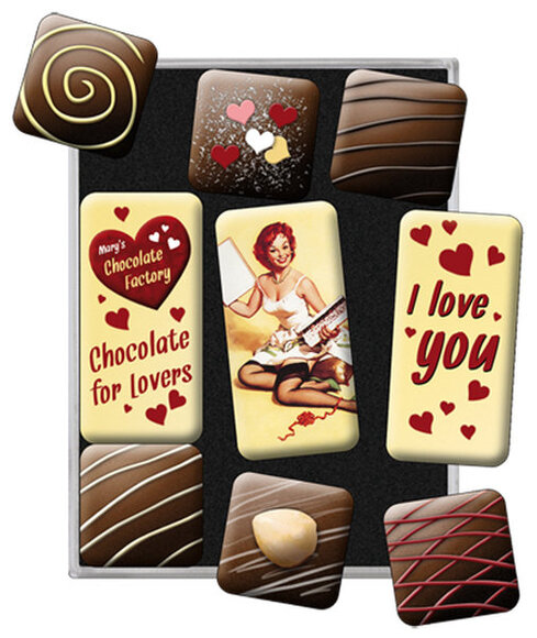 Nostalgic Art I Love You Chocolate Magnet Set 9 Parça - 2