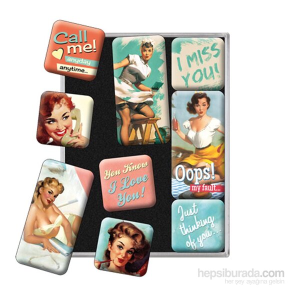 Nostalgic Art Say It Nice Slogans Magnet Set 9 Parça - 2